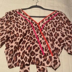 Animal print crop top